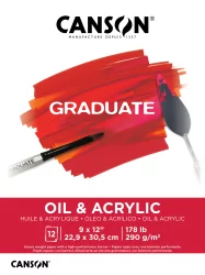 Canson Graduate Oil & Acrylic Pad 9 x 1 in