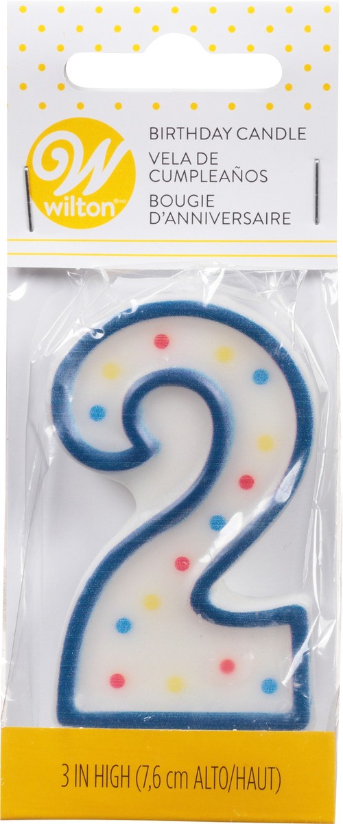 slide 8 of 9, Wilton 2 Birthday Candle 3 Inch 1 ea, 1 ct