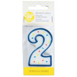Wilton 2 Birthday Candle 3 Inch 1 ea