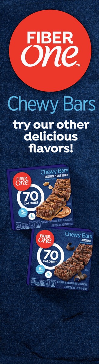 slide 3 of 13, Fiber One 70 Calorie Chewy Snack Bars, Chocolate Caramel and Pretzel, 5 ct, 5 ct