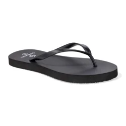 Sol Borne Women's Sophia Flip Flops, Black, Size 7