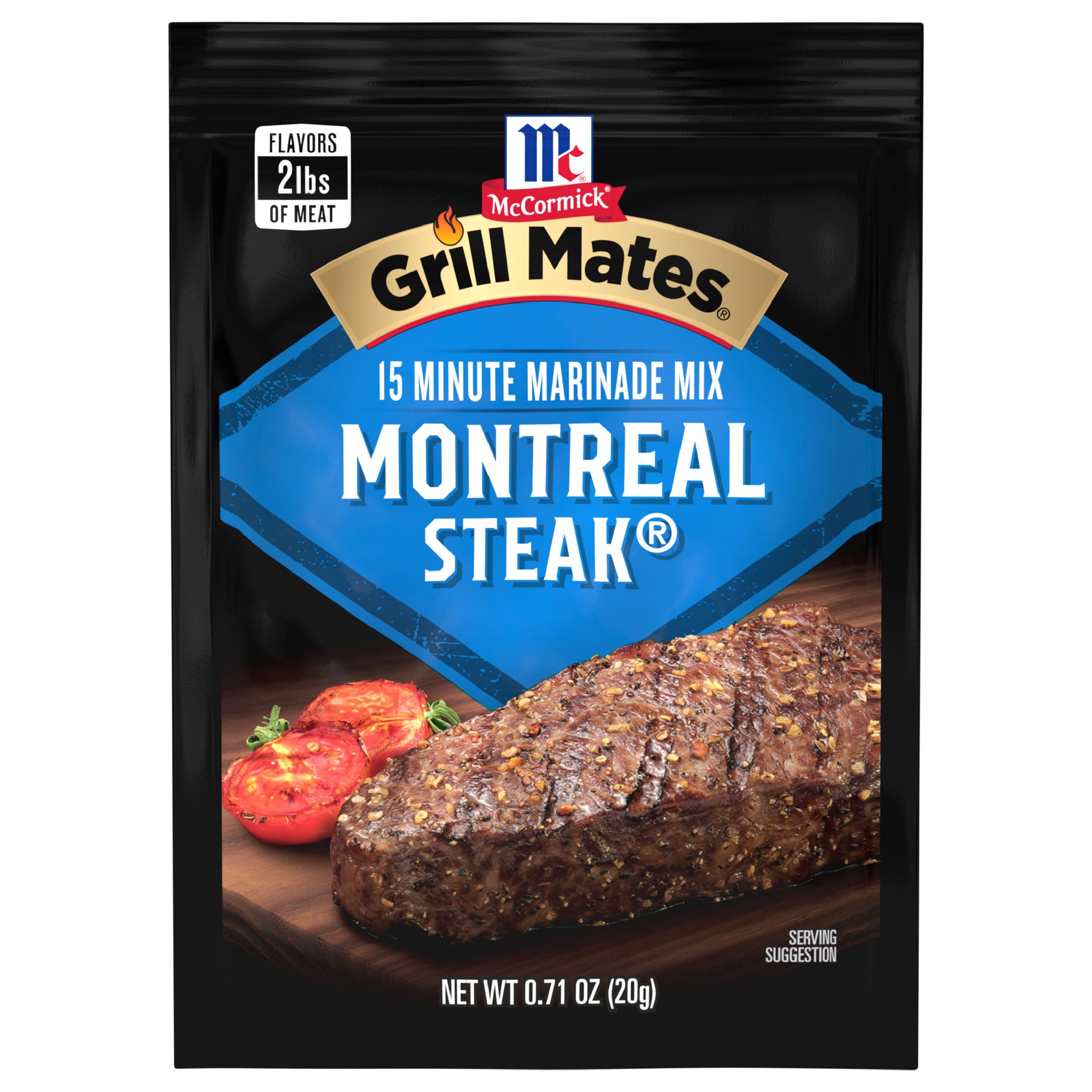 slide 1 of 5, McCormick Grill Mates Montreal Steak Marinade Mix, 0.71 oz
