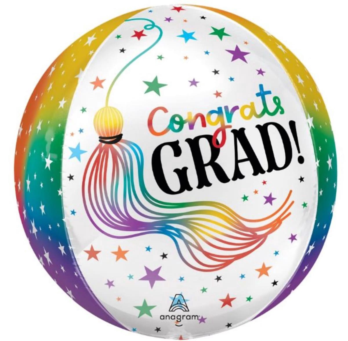 slide 1 of 1, Graduation Playful Wiggles Orbz Balloon, 1 ct