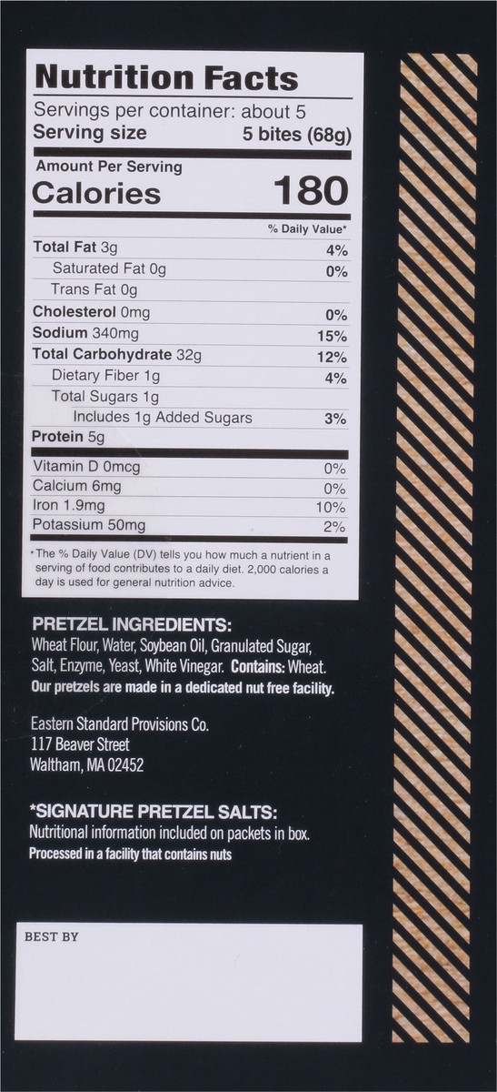 slide 7 of 9, Eastern Standard Provisions Soft Artisanal Handcrafted Pretzels 13.1 oz, 1 ct