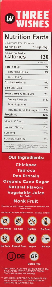 slide 7 of 9, Three Wishes Grain Free Fruity Cereal 8.6 oz, 1 ct