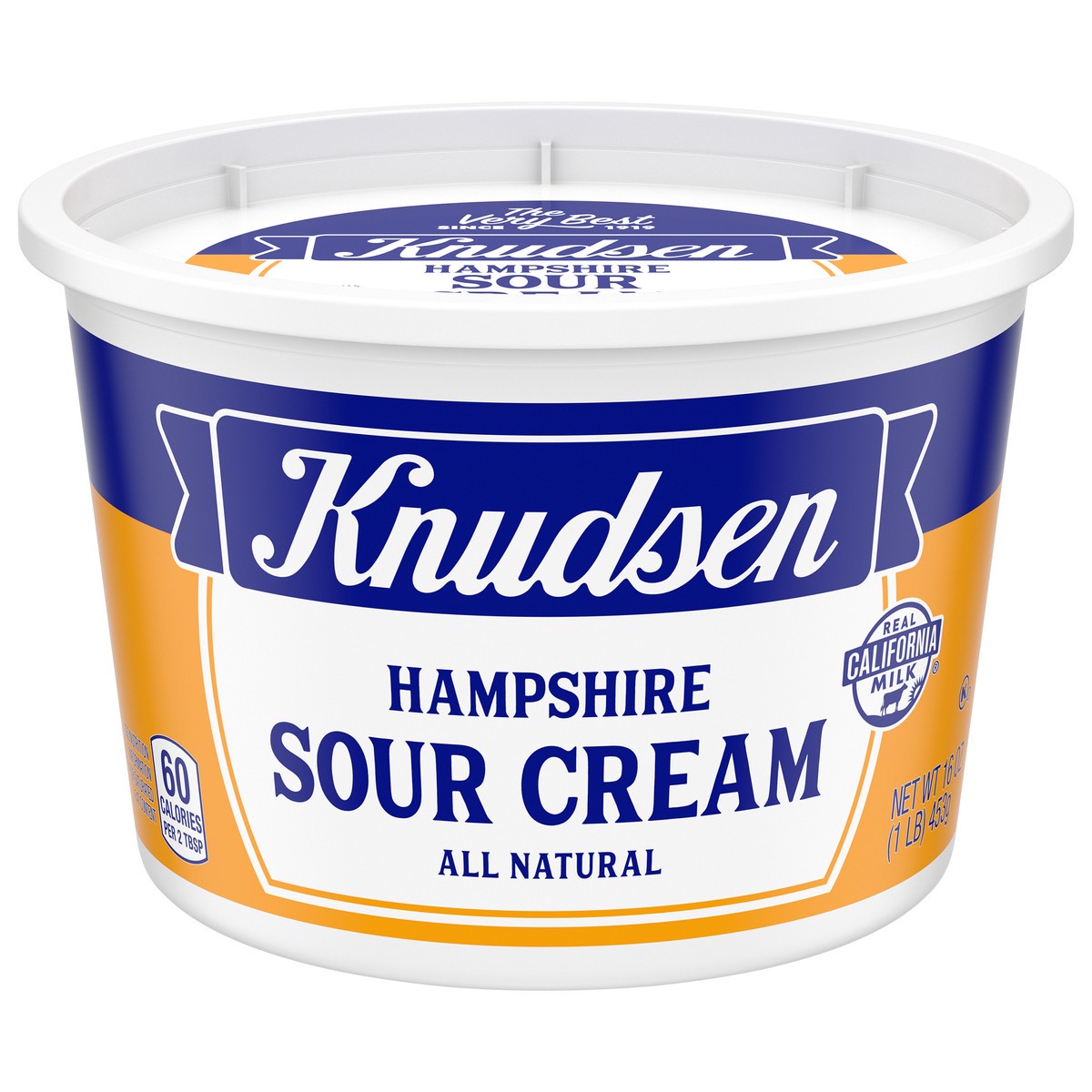 slide 1 of 6, Knudsen Hampshire 100% Natural Sour Cream, 16 oz Tub, 