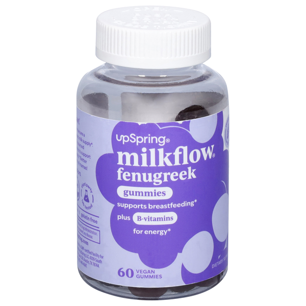 slide 1 of 1, Milkflow Real Grape Flavor Fenugreek 60 Vegan Gummies, 60 ct
