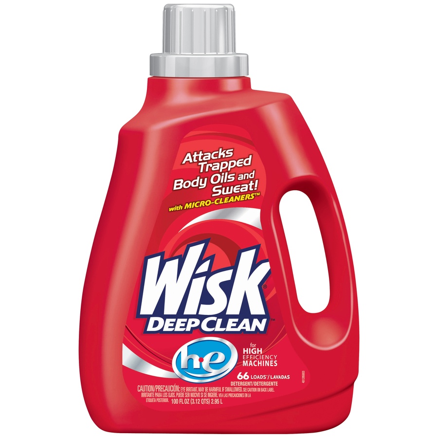 slide 1 of 1, Wisk Deep Clean High Efficiency Laundry Detergent, 100 oz