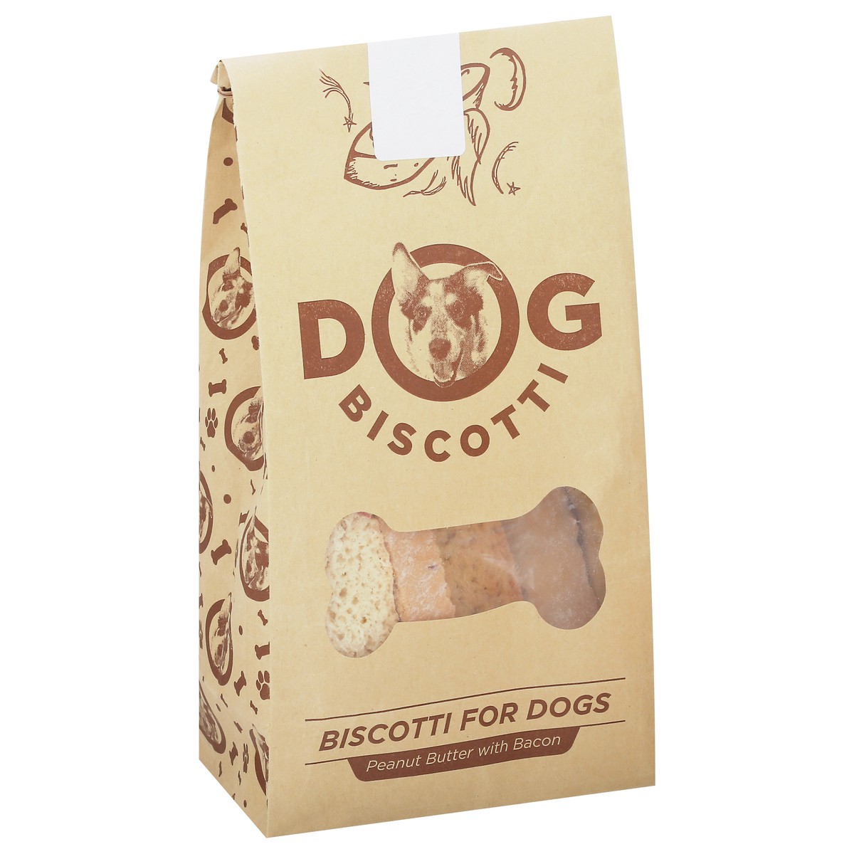 slide 3 of 12, Enrico Biscotti Peanut Butter with Bacon Biscotti for Dogs 8 oz Bag, 8 oz