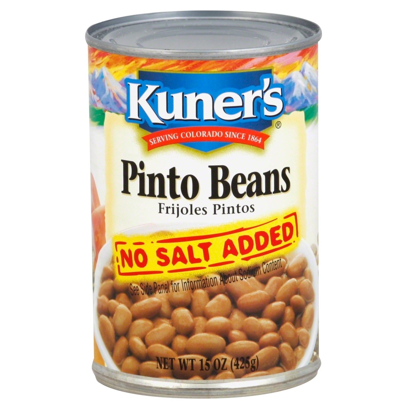 slide 1 of 1, Kuner's No Salt Added Pinto Beans, 15 oz