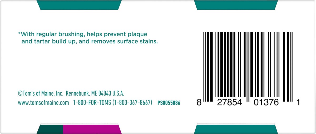 slide 6 of 10, Tom's of Maine Tom’s of Maine Antiplaque and Whitening Toothpaste, Fluoride Free, Peppermint, 2 Pack, 4.5 Oz, 2 ct