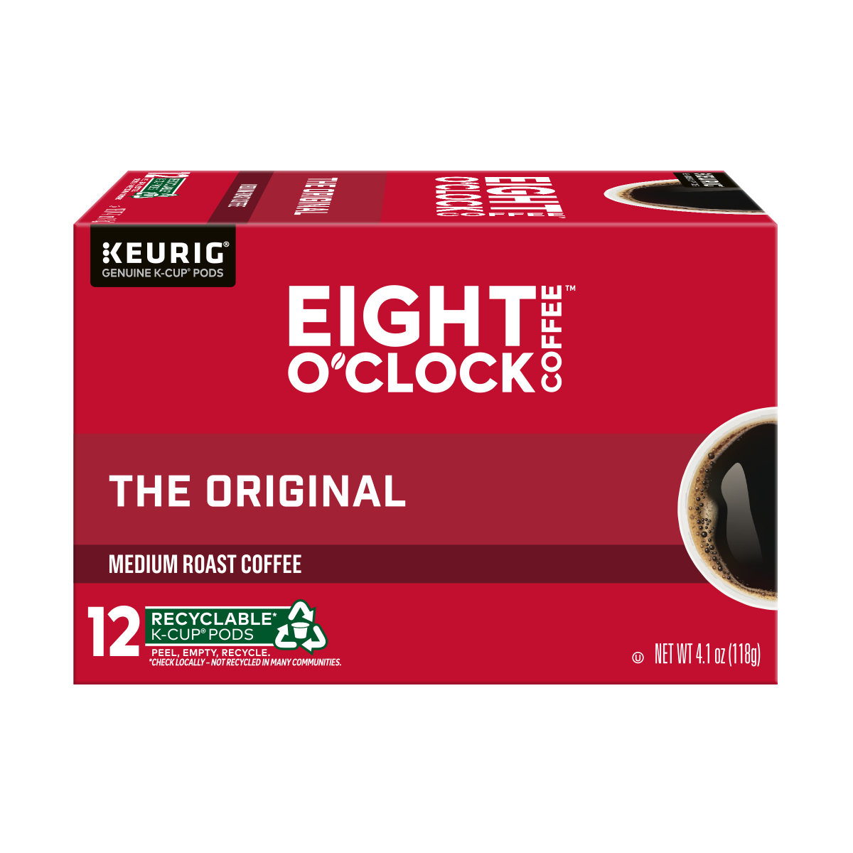slide 1 of 5, Eight O'Clock Coffee Original Medium Roast K-Cup Coffee Pods- 12 ct, 12 ct