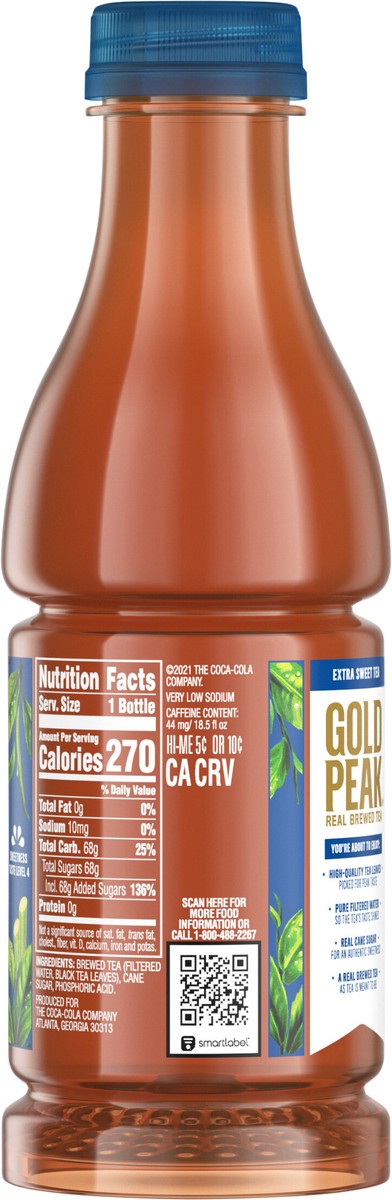 slide 2 of 7, Gold Peak Extra Sweet Tea Bottle- 18.50 fl oz, 18.50 fl oz