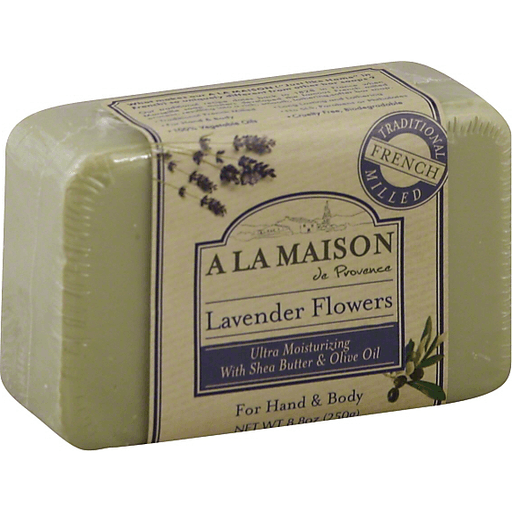 slide 1 of 1, A La Maison de Provence a La Maison Bar Soap Lavender Flowers, 8.8 oz