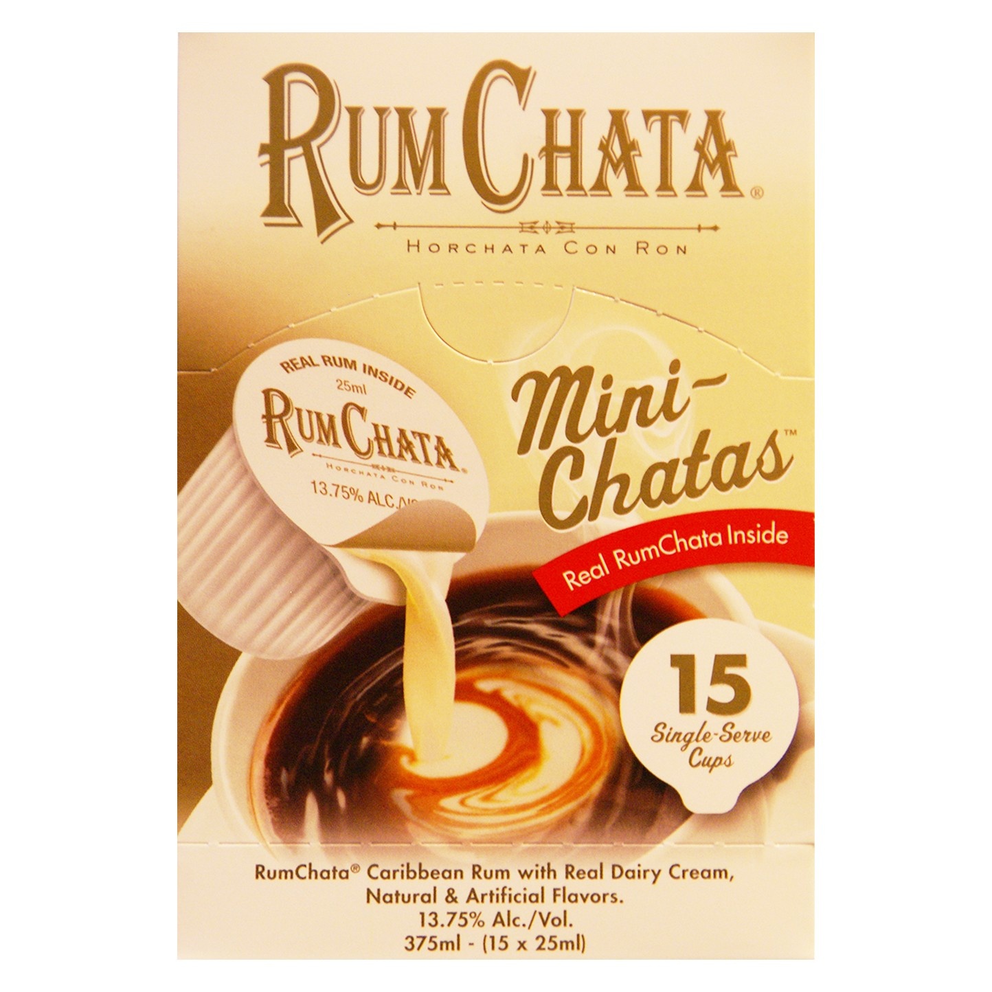 slide 1 of 1, RumChata Mini Chatas Creamer, 15 Single Serve Cups, 15 ct; 25 ml
