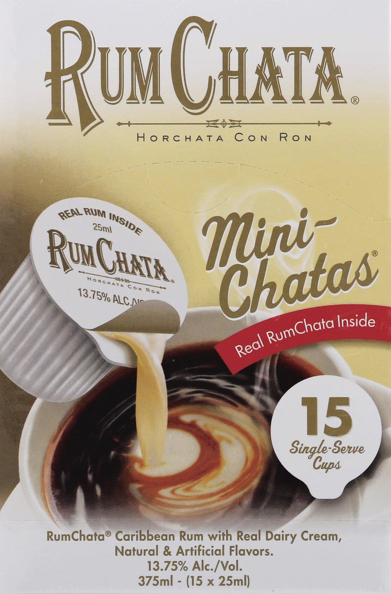 slide 1 of 9, RumChata Single Serve Cups Mini-Chatas 15 ea, 15 ct; 25 ml