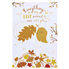 slide 14 of 17, American Greetings Romantic Thinking of You Card (Fall Leaves), 1 ct