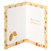 slide 11 of 17, American Greetings Romantic Thinking of You Card (Fall Leaves), 1 ct