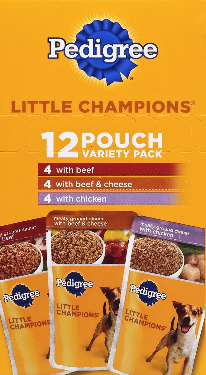 slide 3 of 4, Pedigree Little Champions Dog Food Variety, 12 ct; 5.3 oz