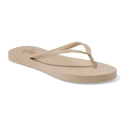 Sol Borne Women's Sophia Flip Flops, White, Size 7