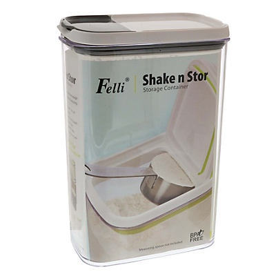 slide 1 of 1, Felli Shake nStorClear Storage Canister, 2.1 qt