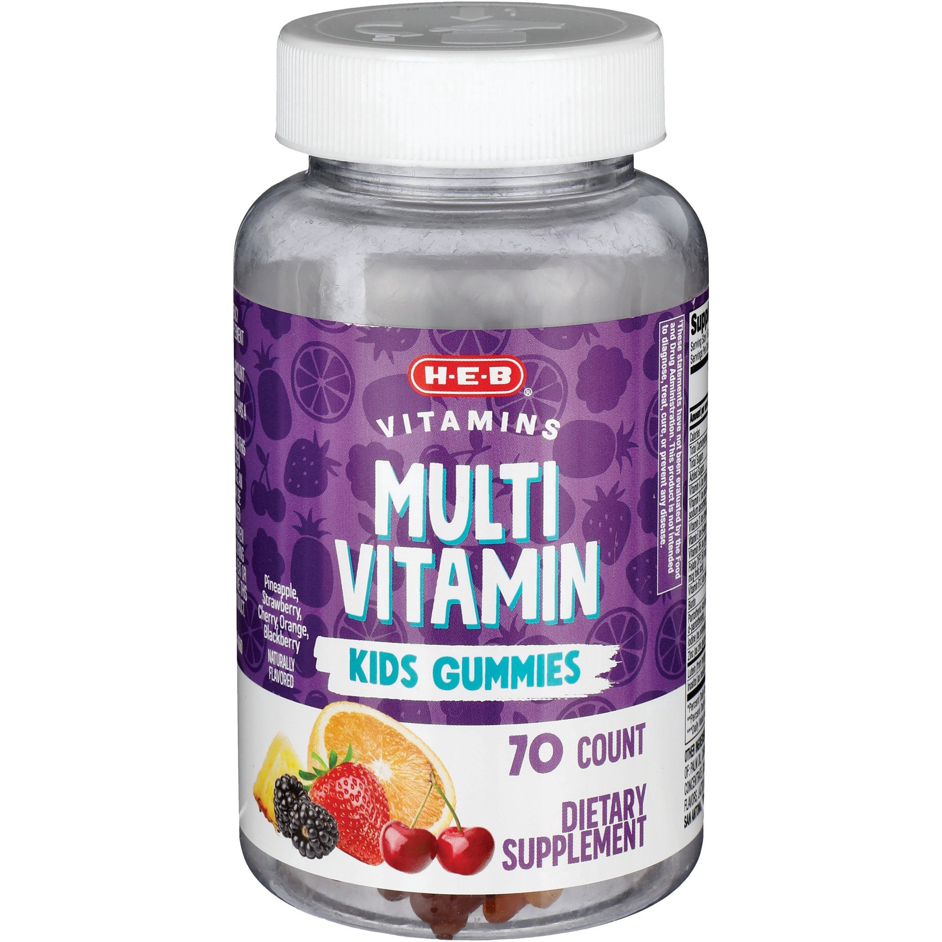 slide 1 of 1, H-E-B Vitamins Kids Multivitamin Gummies, 70 ct