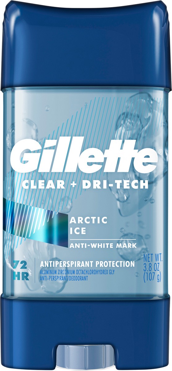 slide 3 of 3, Gillette Antiperspirant and Deodorant for Men, Clear Gel, Artic Ice, 3.8oz, 3.8 oz