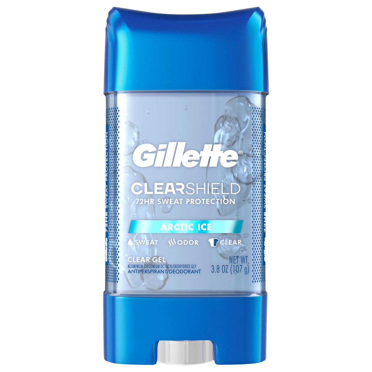 slide 1 of 3, Gillette Clear Gel Antiperspirant and Deodorant for Men Tropical Breeze Scent 3.8 oz, 3.8 oz