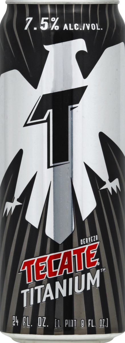 slide 4 of 4, Tecate Titanium Cerveza 24Oz Single Can, 24 oz