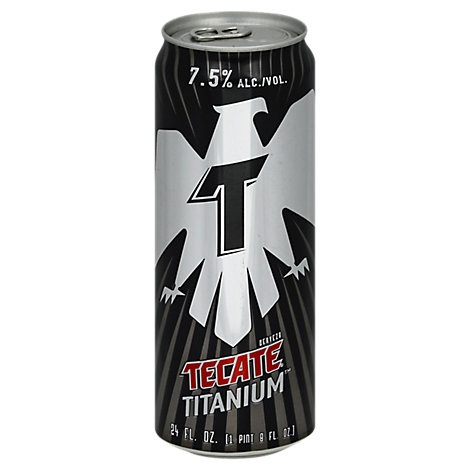 slide 1 of 1, Tecate Titanium Cerveza 24Oz Single Can, 24 oz
