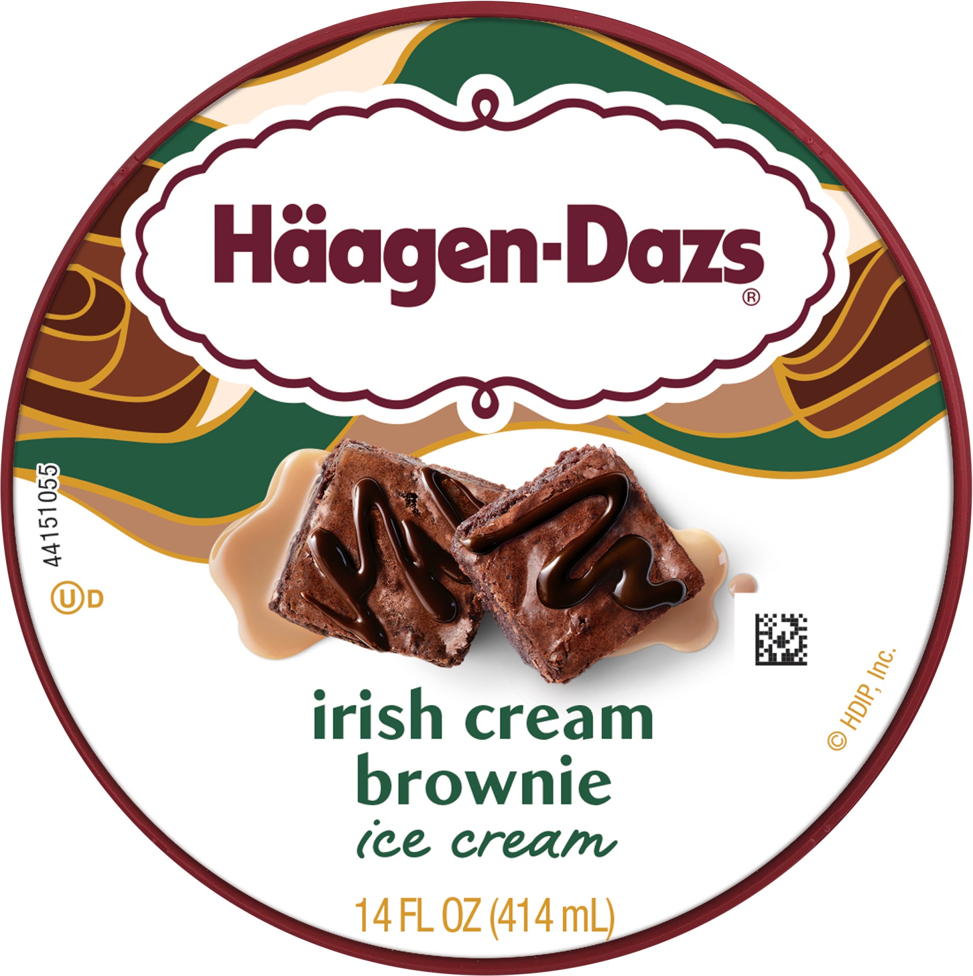 slide 7 of 7, Häagen-Dazs Irish Brown Brownie Ice Cream, 14 fl oz