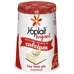 Yoplait Original Low Fat Key Lime Pie Yogurt Cup, Good Source of Calcium, 6 oz