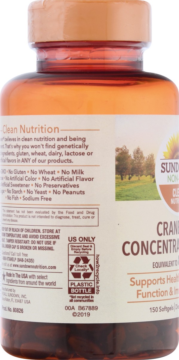 slide 8 of 9, Sundown Clean Nutrition 8400 mg Softgels for Her Cranberry Concentrate 150 ea, 150 ct