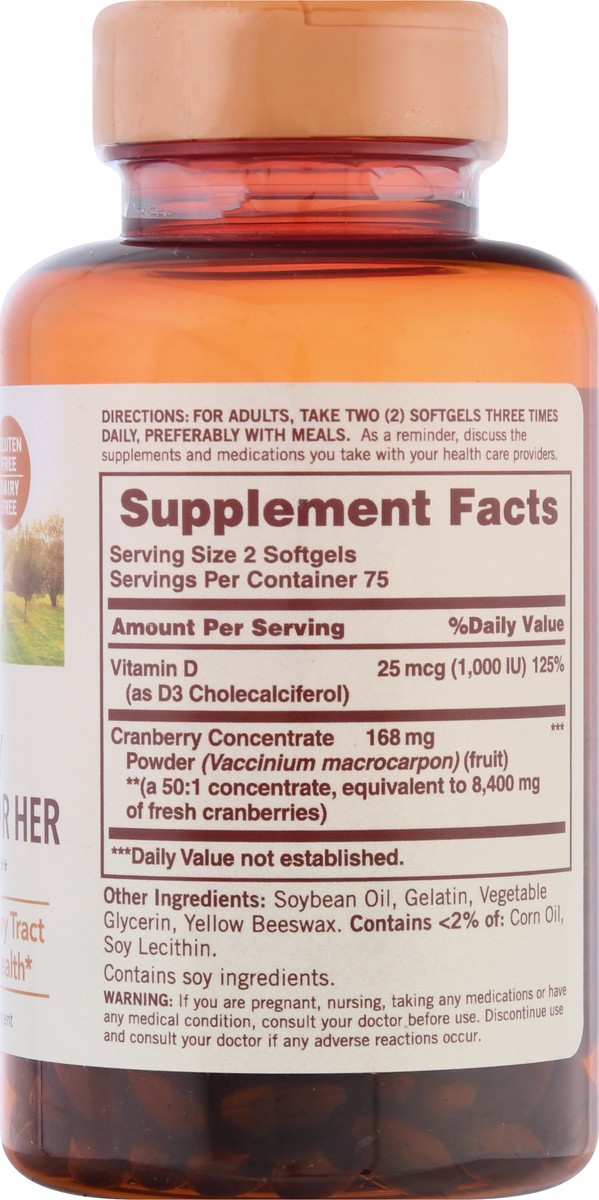 slide 2 of 9, Sundown Clean Nutrition 8400 mg Softgels for Her Cranberry Concentrate 150 ea, 150 ct