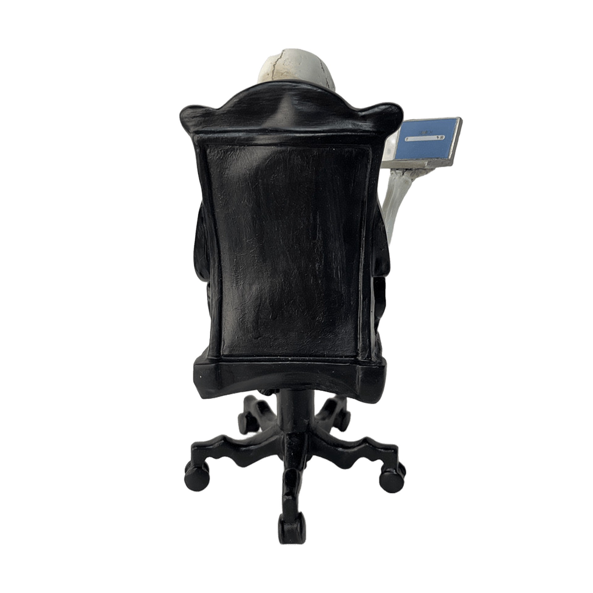 slide 2 of 3, 9.5" Skeleton With Computer Tabletop Decor By Ashland, 5.3 in x 5.6 in x 9.5 in