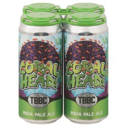 Tampa Bay Brewing Co India Pale Ale Coral Head Beer - 4 x 16 fl oz Cans