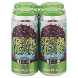 Tampa Bay Brewing Co India Pale Ale Coral Head Beer - 4 x 16 fl oz Cans