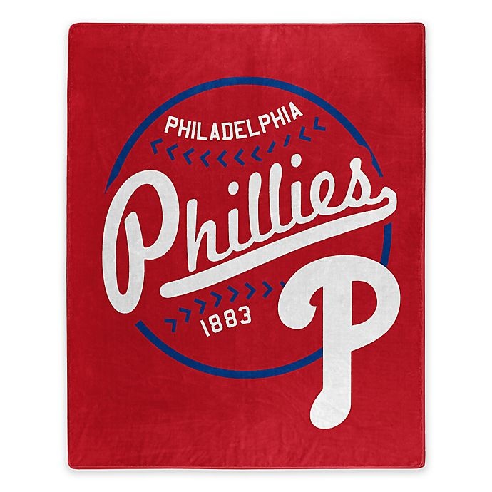 slide 1 of 1, MLB Philadelphia Phillies Jersey Raschel Throw Blanket, 1 ct