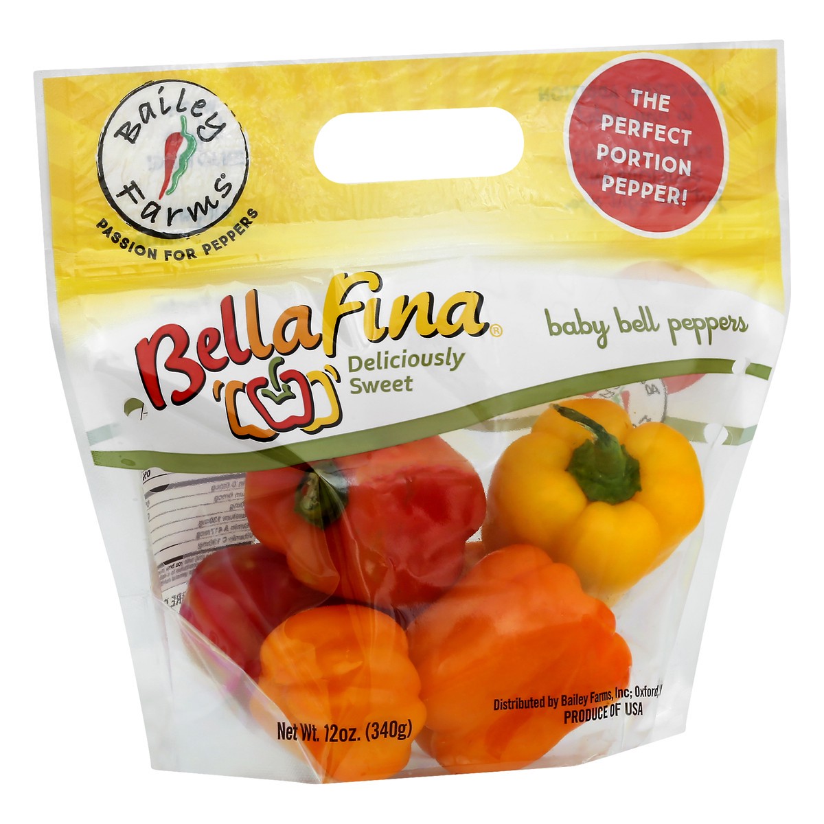 slide 3 of 9, Bailey Farms BellaFina Baby Bell Peppers 12 oz, 12 oz