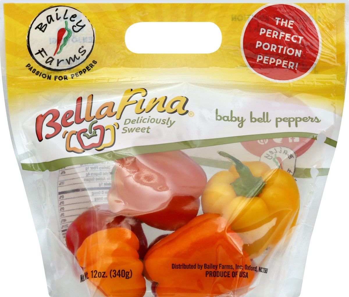 slide 1 of 9, Bailey Farms BellaFina Baby Bell Peppers 12 oz, 12 oz