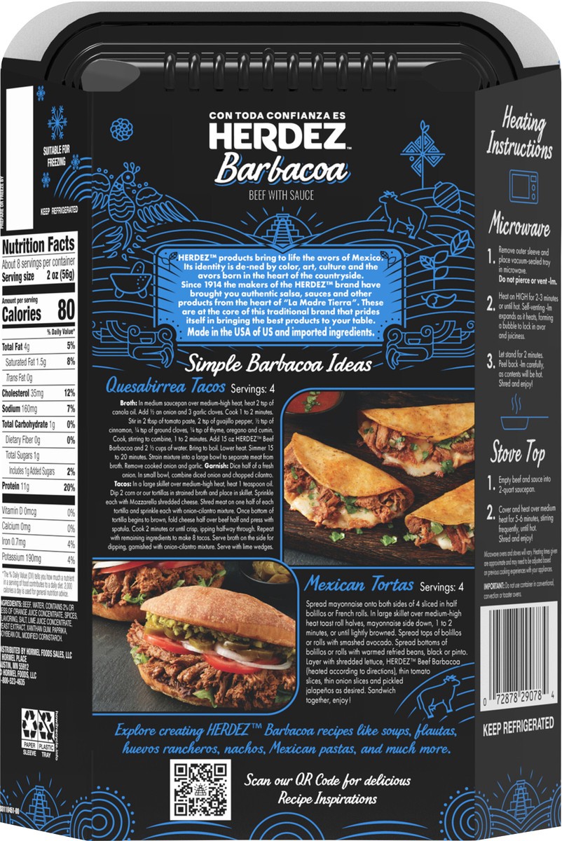 slide 5 of 13, HERDEZ Fully Cooked Entree Beef Barbacoa, 15 oz