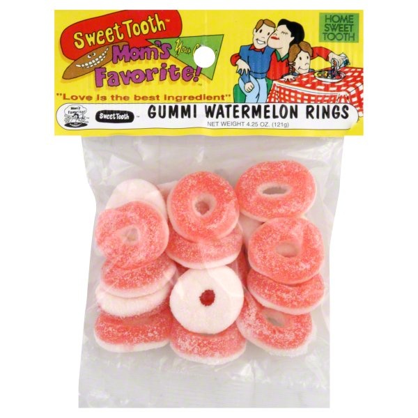 slide 1 of 1, Sweet Tooth Watermelon Rings, 4.25 oz