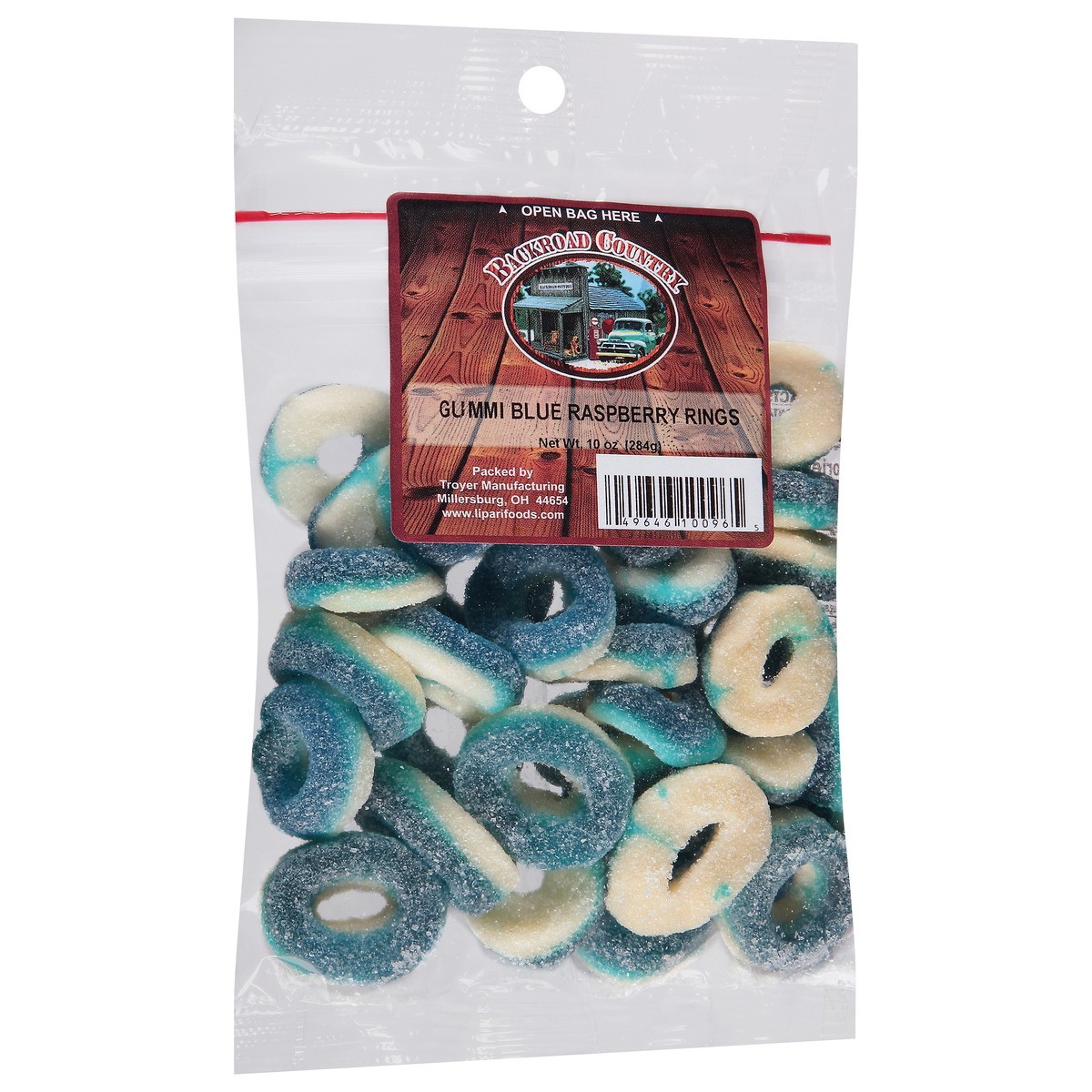 slide 1 of 14, Backroad Country Blue Raspberry Gummi Rings 10 oz, 1 ct