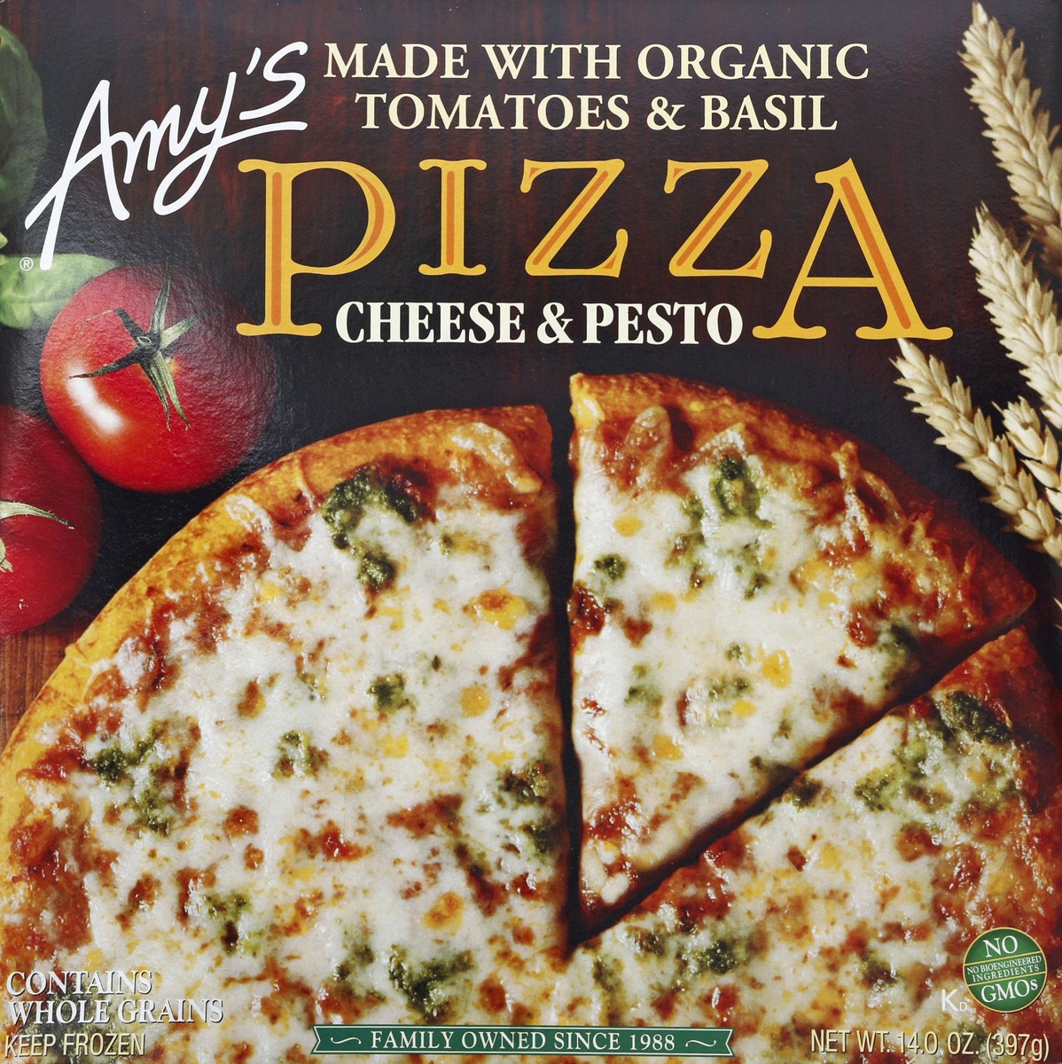 slide 4 of 4, Amy's Organic Cheese Pesto Pizza, 14 fl oz