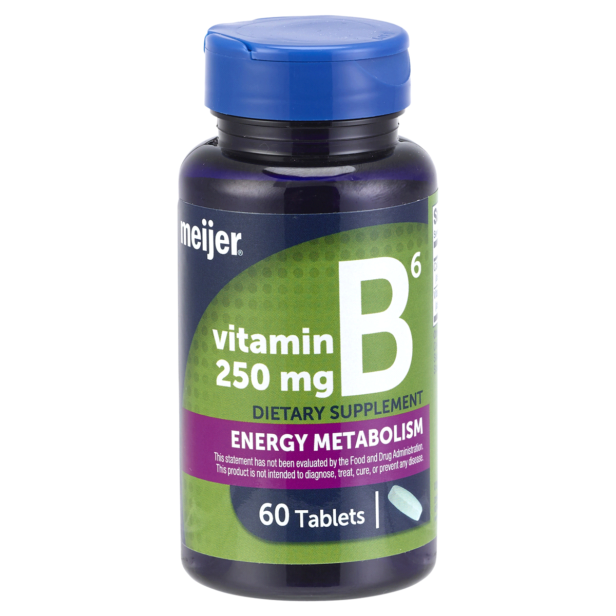 slide 1 of 9, MEIJER WELLNESS Meijer Vitamin B6 Tablets, 60 ct; 250 mg