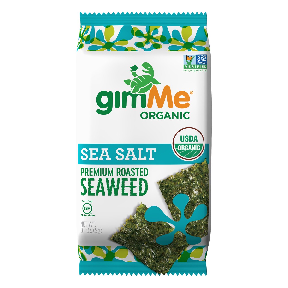 slide 1 of 1, gimMe Organic Sea Salt Roasted Seaweed , 0.17 oz