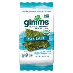 gimMe Organic Roasted Sea Salt Seaweed Snacks 0.17 oz