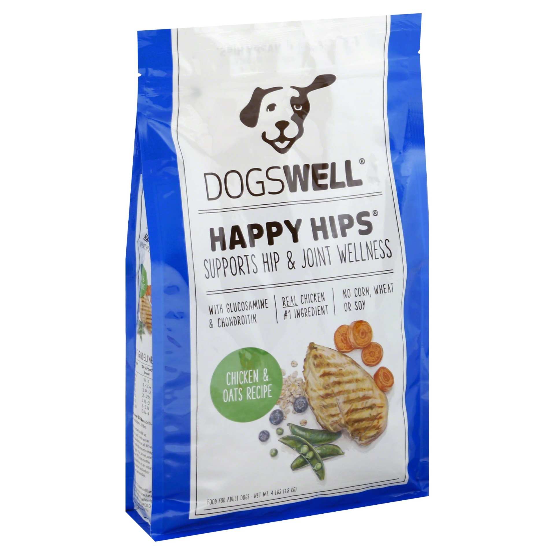 slide 1 of 6, Dogswell Happy Hips Chicken Oats, 64 oz