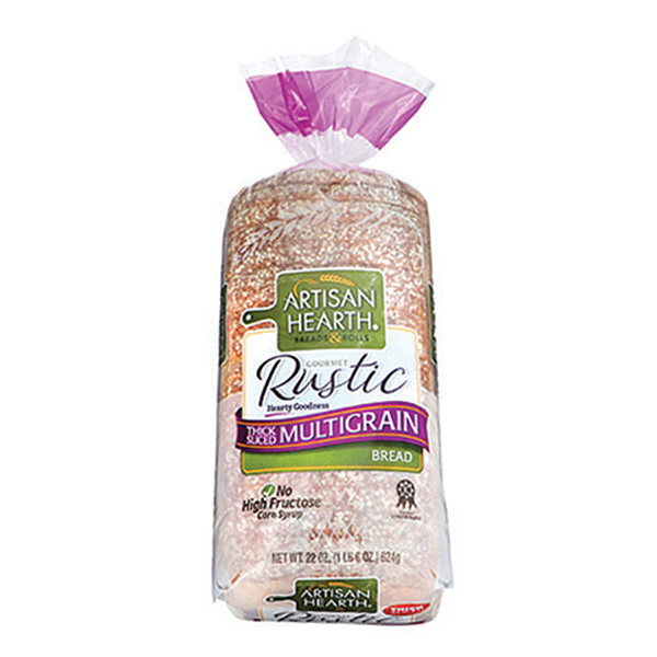 slide 1 of 1, Artisan Hearth Rustic Thick Sliced Multigrain Bread, 24 oz