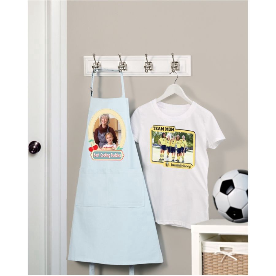 slide 3 of 6, Avery Light Fabric Transfers for Inkjet Printers, 8 1/2 x 11, White, 18 ct